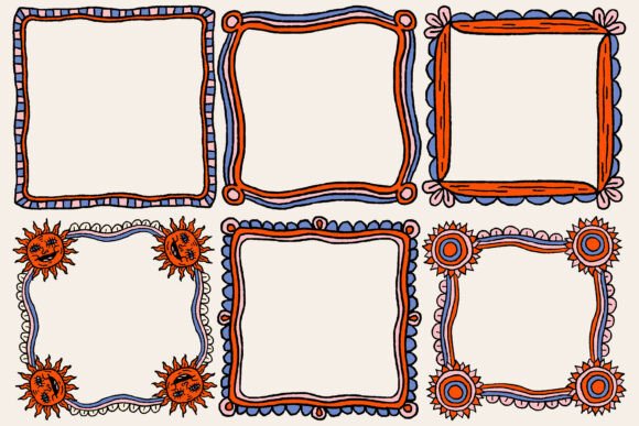 Add Playful Personality with Funky Hand Drawn PNG Frames