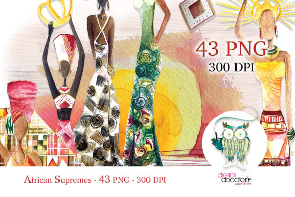 African Supremes Graphics: A Hand-Painted Collection for Modern Creators