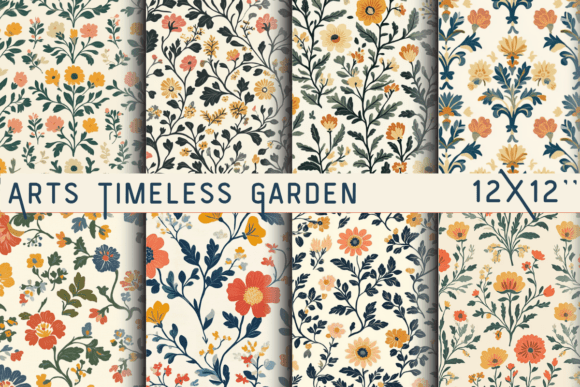 Arts Timeless Garden Printable: A Vintage Design Asset