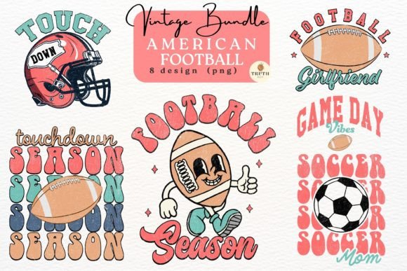 Capture Gridiron Nostalgia: The Vintage American Football Bundle