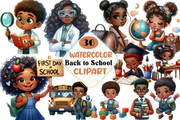 Creative Uses for the Black Kids Back to School Clipart Set