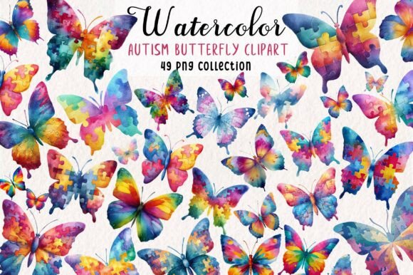 Designing with Heart: The Autism Butterfly Clipart Collection