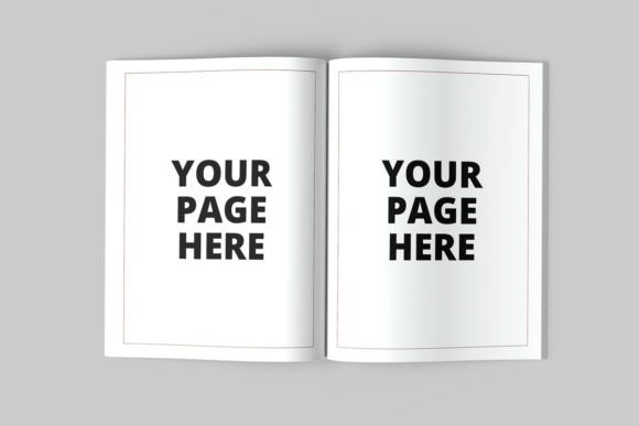 Isolated 8.5 X 11 Open Book Mockup: Elevate Your Designs
