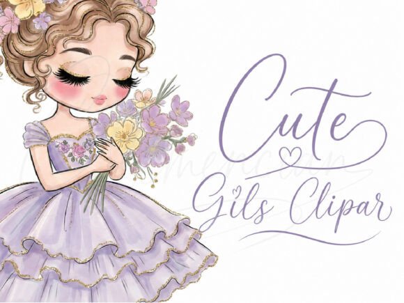 Lavender Princess Girl Clipart PNG Flora: A Designer's Guide