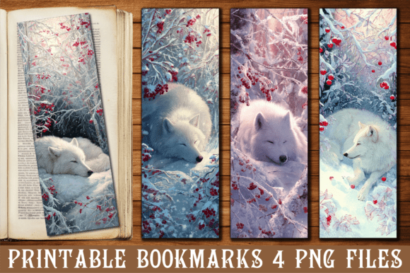 Snowy Winter White Wolf Sleep Bookmark: A Designer’s Deep Dive