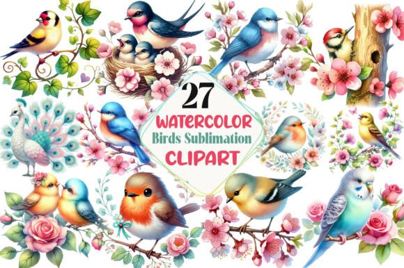 Spring Birds Sublimation Clipart: A Designer's Seasonal Toolkit