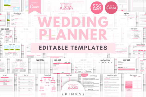 Streamline Your Wedding Planning with the PINKS Canva Template Kit