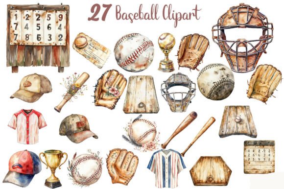 Timeless Charm: Unleashing Vintage Baseball Clipart