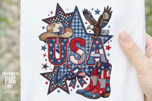 USA Patchwork PNG: A Modern Twist on Americana Design